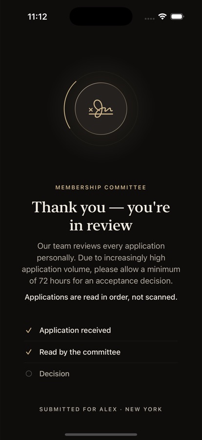 Application in committee review