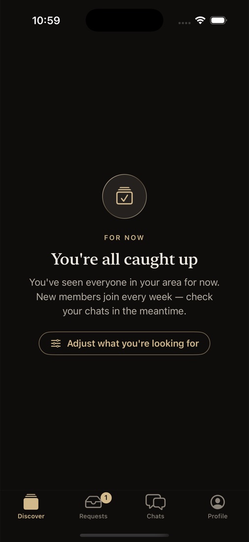The welcome screen